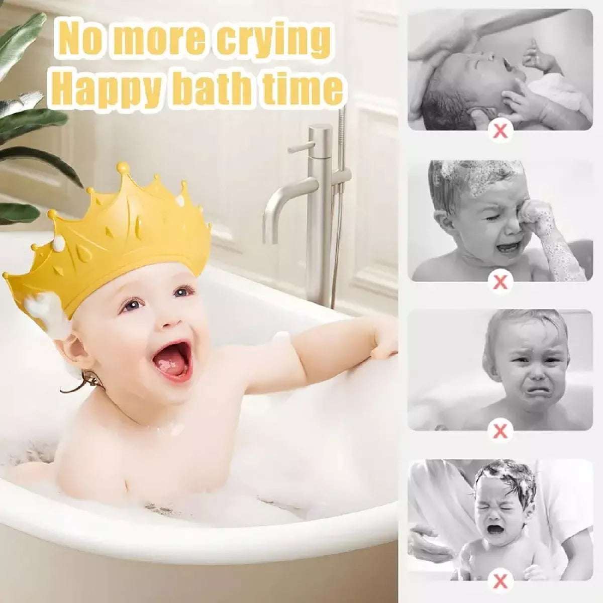 Gorro de proteccion de ducha para bebes