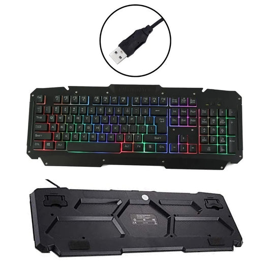 Teclado Gamer M500-S con Retroiluminación RGB – 104 Teclas, Marco Metálico y 19 Teclas Anti-Ghosting