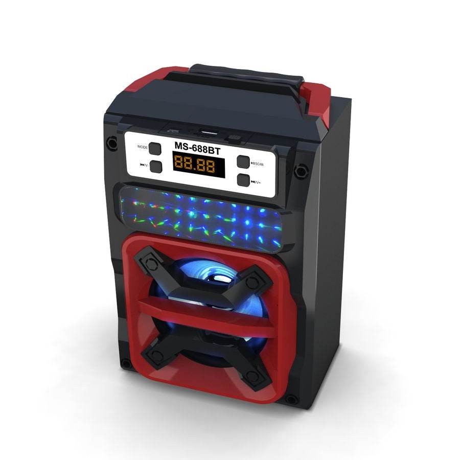 Parlante Portátil MS-688BT | Conexión USB/SD/FM y Bluetooth - (7W) - Portátil (22x15cm) - INOTEK s.a.s