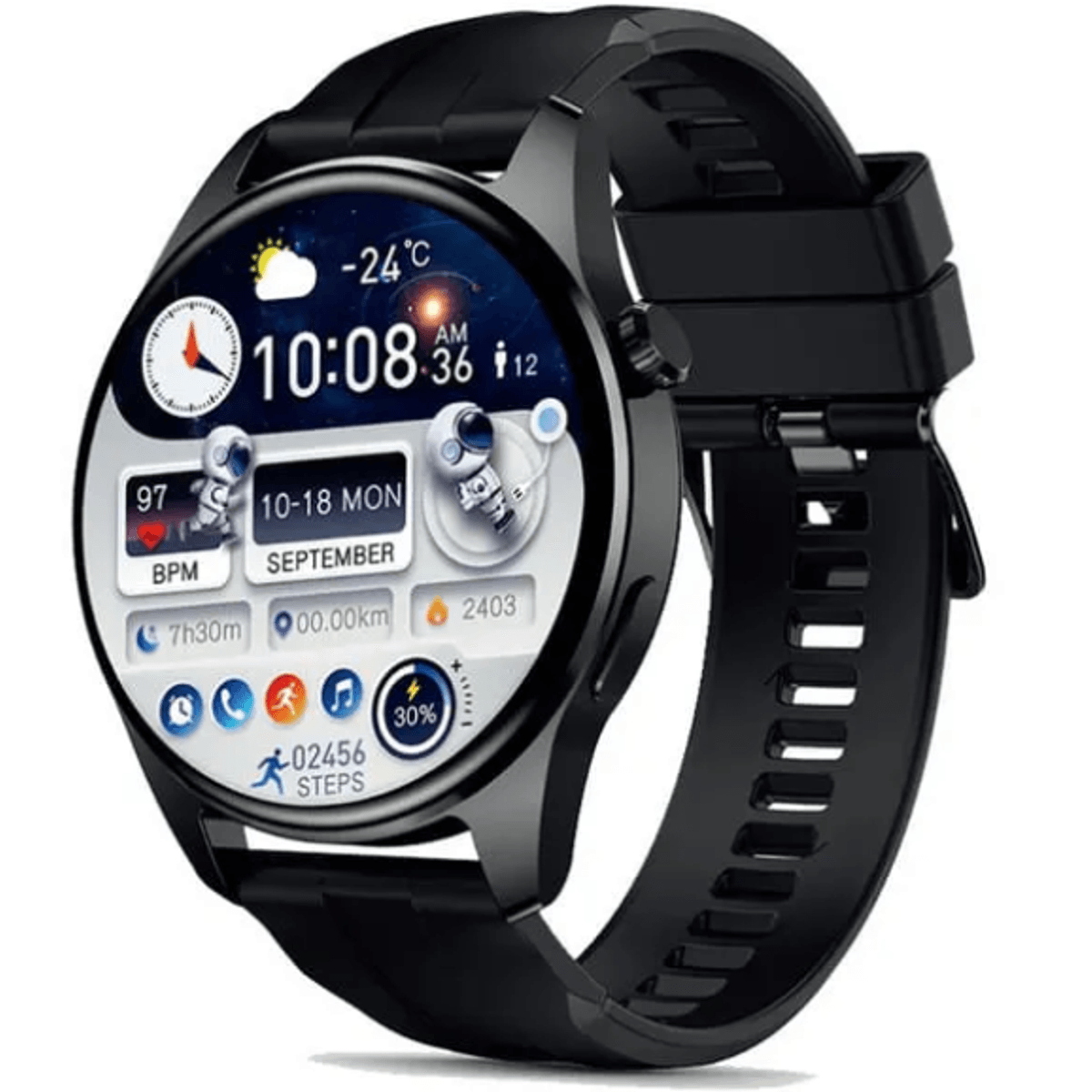 Smartwatch Mobulaa H4 Pro | Reloj Inteligente AMOLED Circular con Llamadas Bluetooth