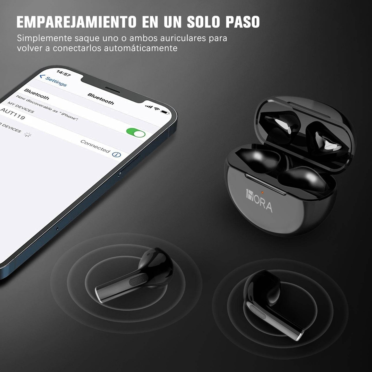 Audífonos Inalámbricos 1Hora AUT119 – Sonido Envolvente y Carga Rápida - INOTEK s.a.s