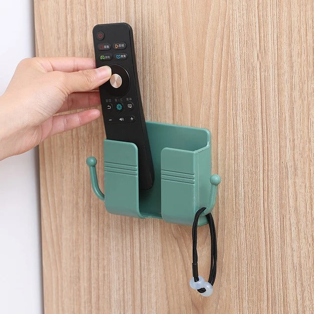 Multifunctional Holder for Cell Phones, Remote Controls and Other Items - Punch-Free Storage Rack