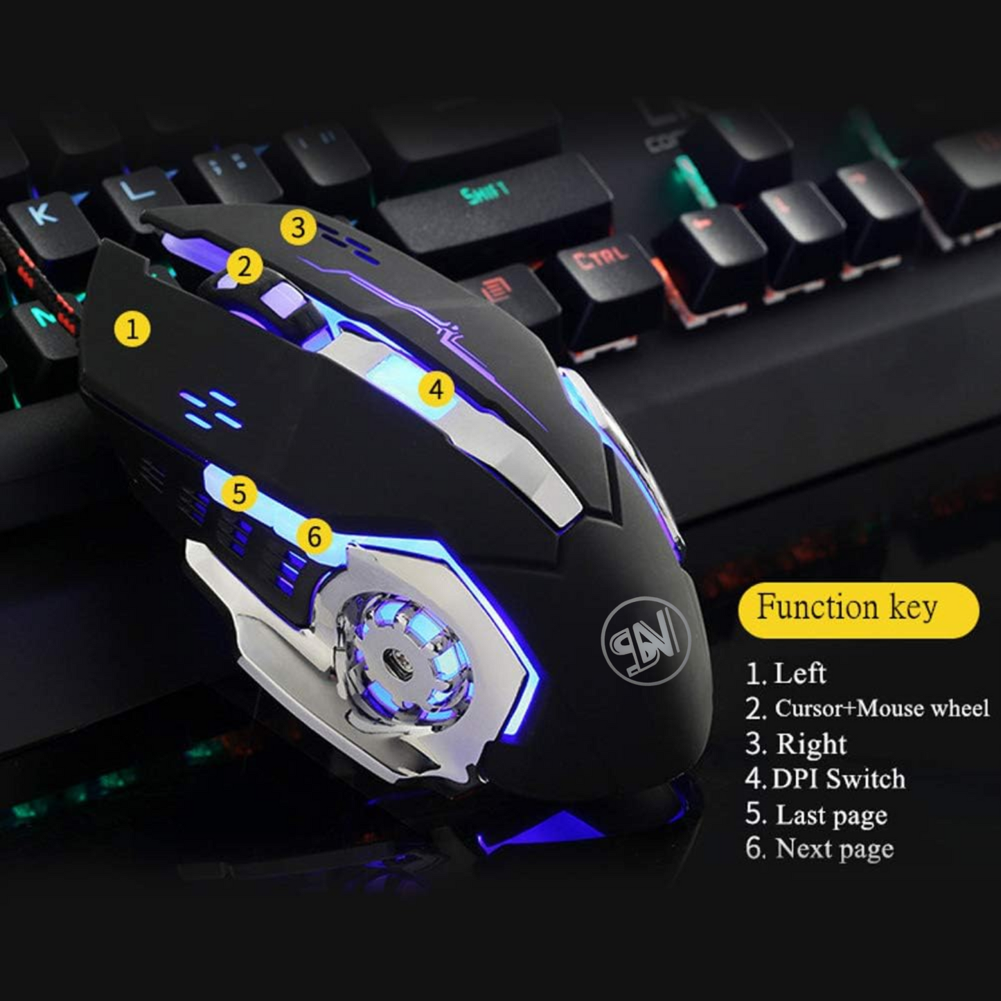 Mouse LX-X13 - G7 RGB Ergonómico | Ilumina tu Experiencia de Juego y Productividad