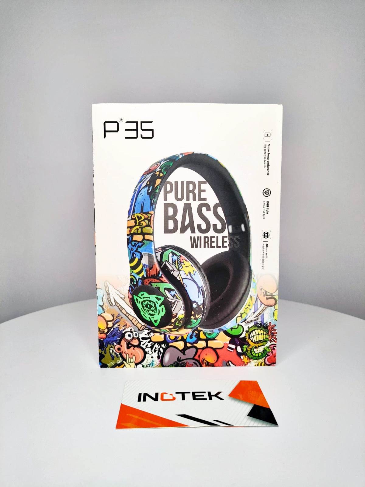 Diadema Gamer Inalámbrica P35 – Estilo Urbano, Sonido Profesional - INOTEK s.a.s