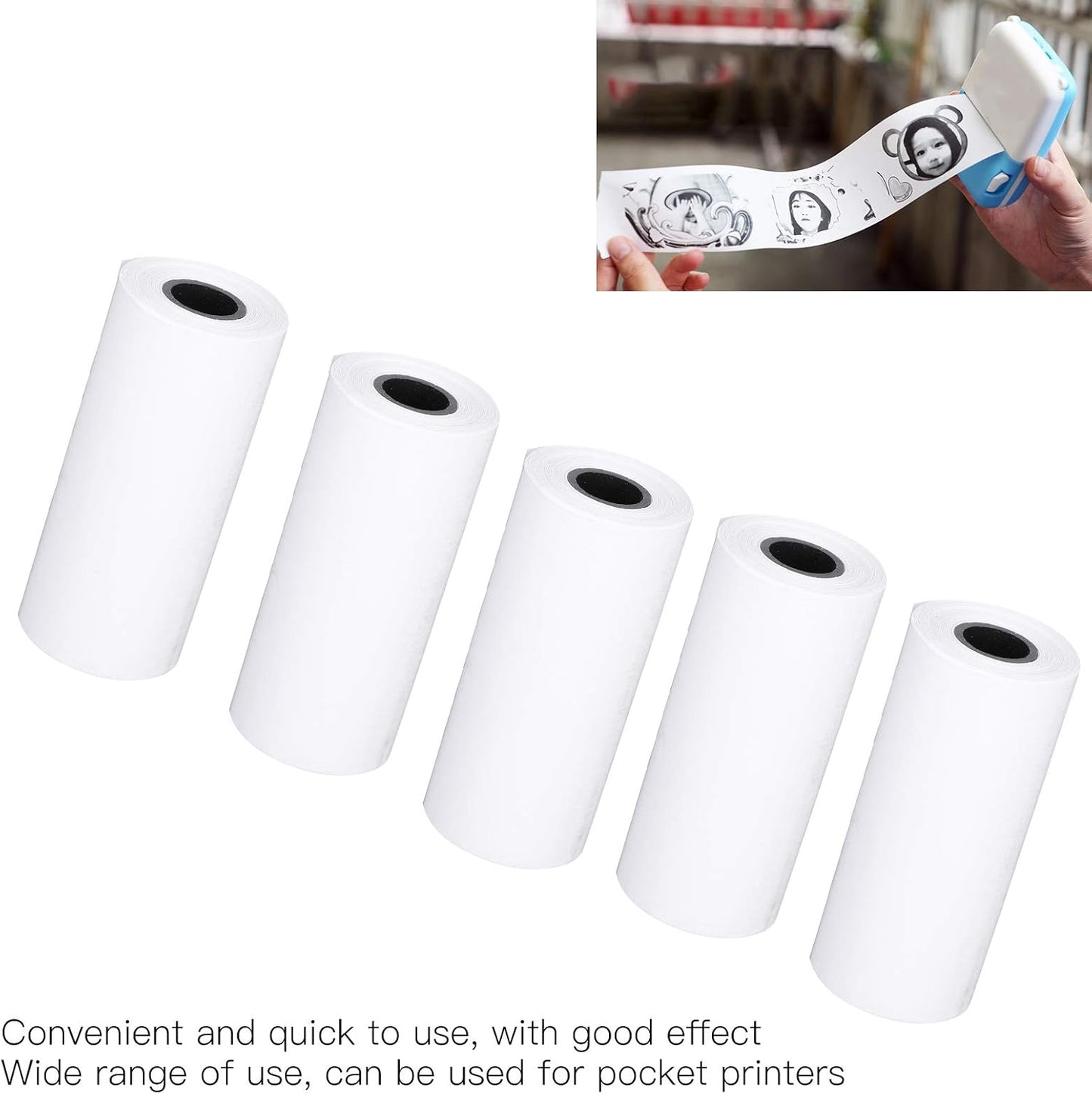 Rollo de Papel Térmico para Cámara Polaroid – Sin Tinta, Alta Definición y Ecológico
