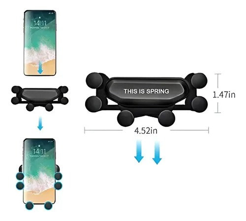 Soporte de celular para carro 6 puntos - This Is Spring | Seguridad y Comodidad al Conducir