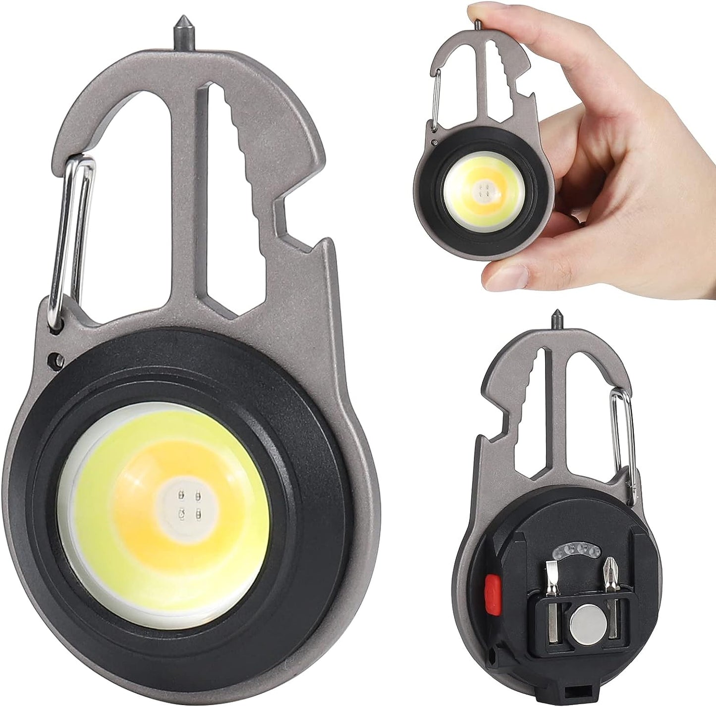 Mini Portable Pocket Flashlight Keychain - Multifunctional and Rechargeable with 4 Light Modes