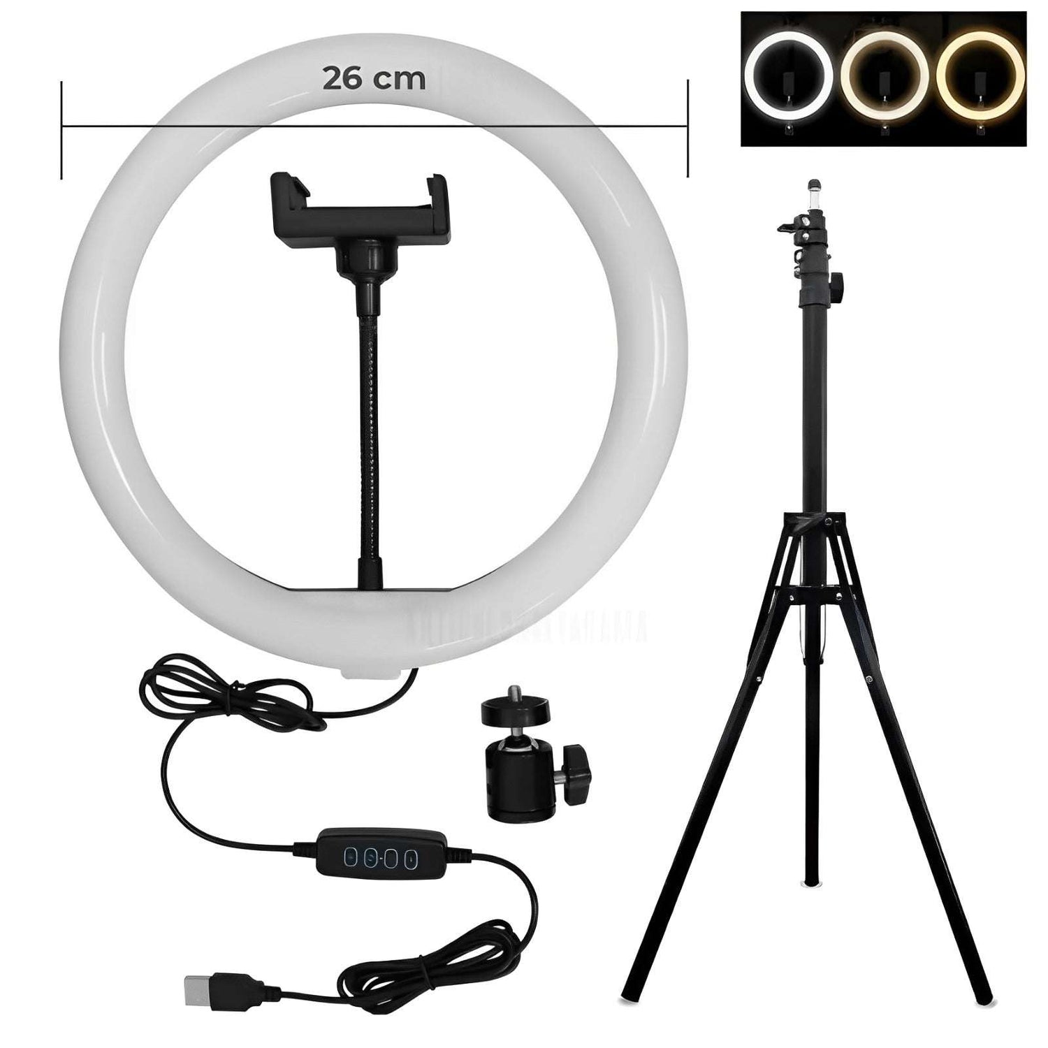 Aro de Luz LED 26CM | Iluminación Profesional