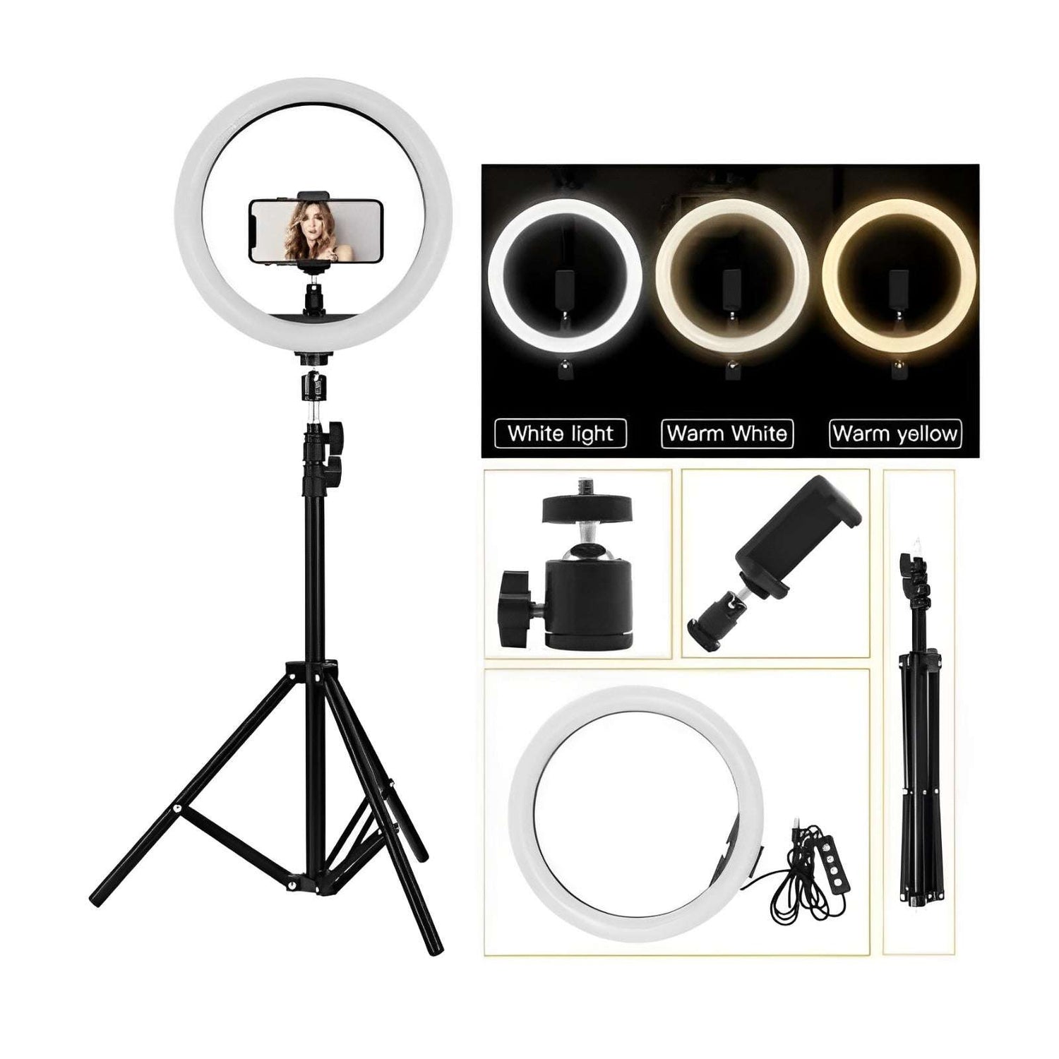 Aro de Luz LED 26CM | Iluminación Profesional