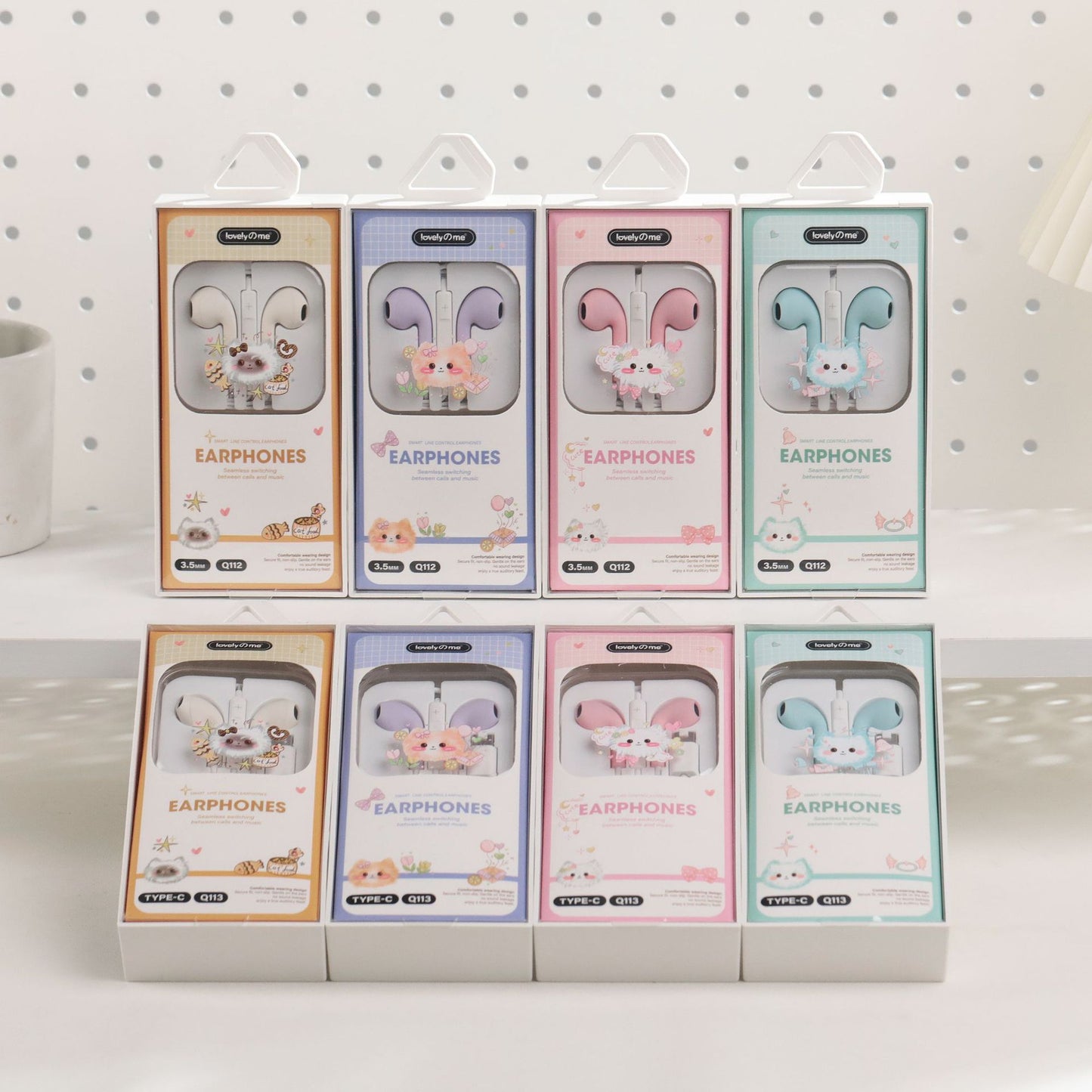 Audífonos con Orejitas Decorativas Q113 Tipo C | Sonido Estéreo, Micrófono y Diseño Juvenil