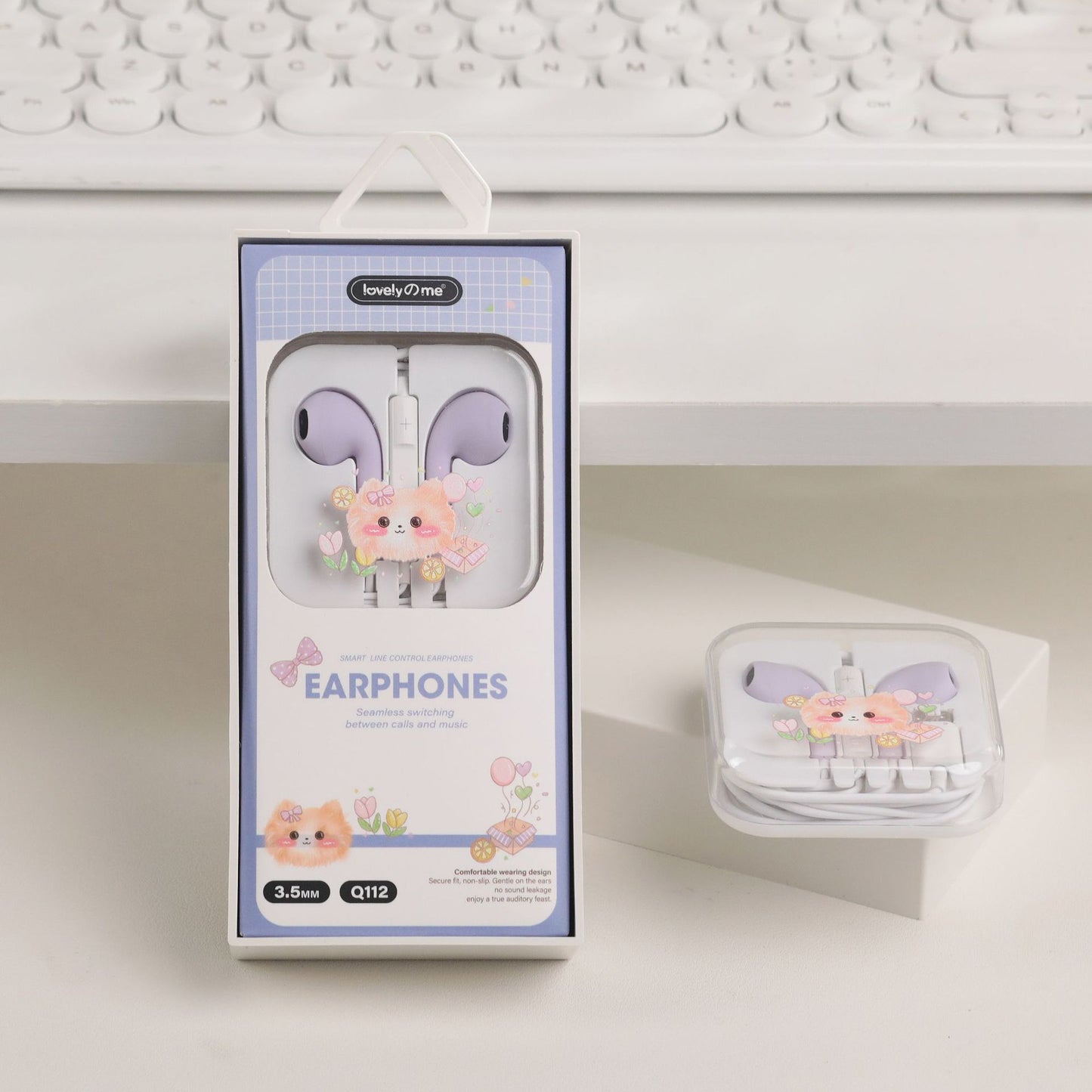 Audífonos con Orejitas Decorativas Q113 Tipo C | Sonido Estéreo, Micrófono y Diseño Juvenil
