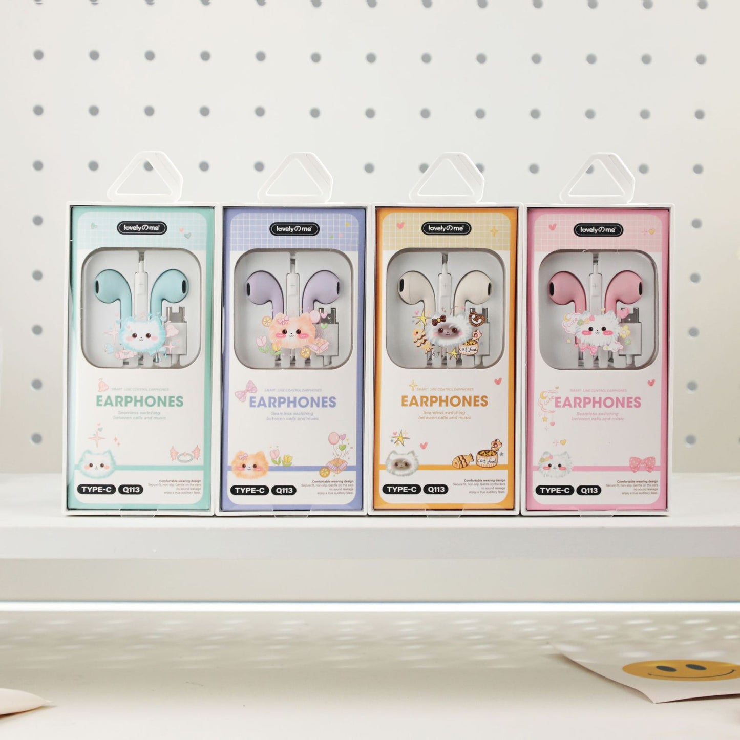 Audífonos con Orejitas Decorativas Q113 Tipo C | Sonido Estéreo, Micrófono y Diseño Juvenil