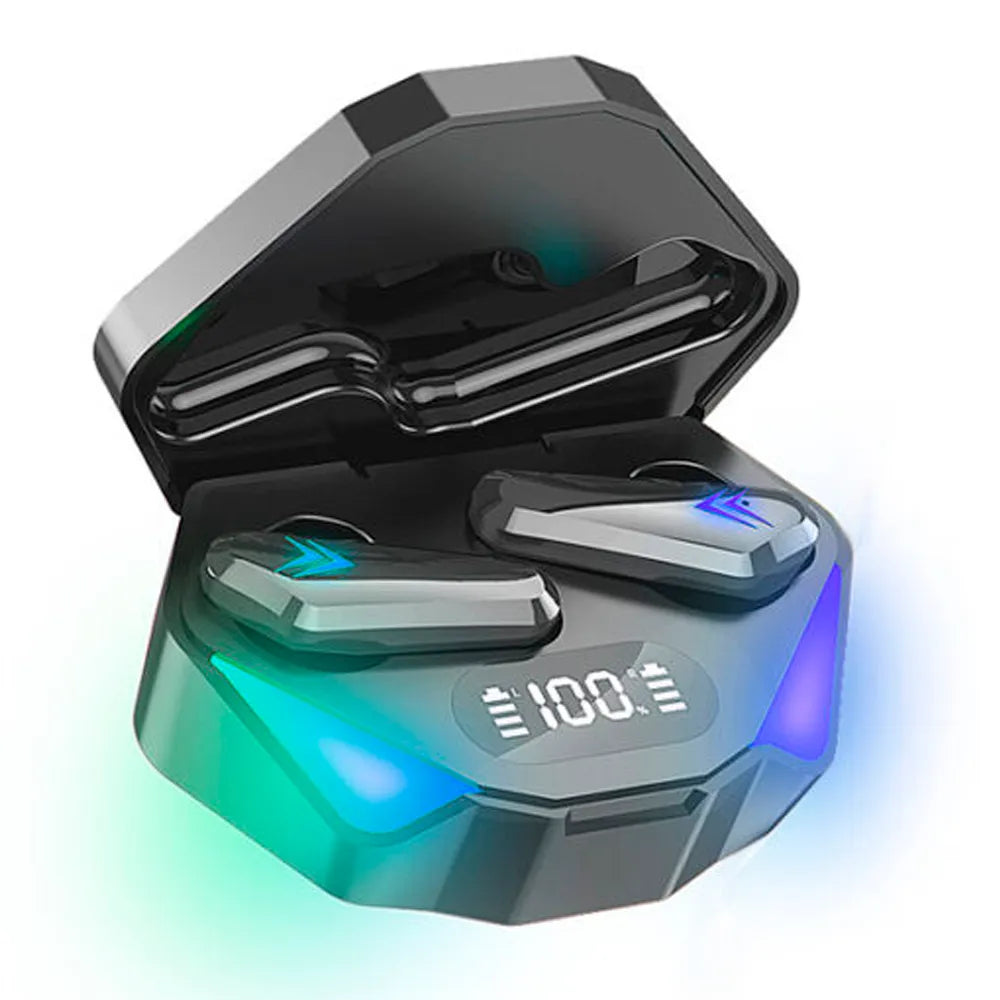 Audífonos Inalámbricos X15 RGB | Sonido Envolvente, Control Táctil y Caja con Pantalla LED
