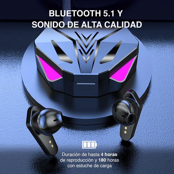 Audífonos Inalámbricos X15 RGB | Sonido Envolvente, Control Táctil y Caja con Pantalla LED