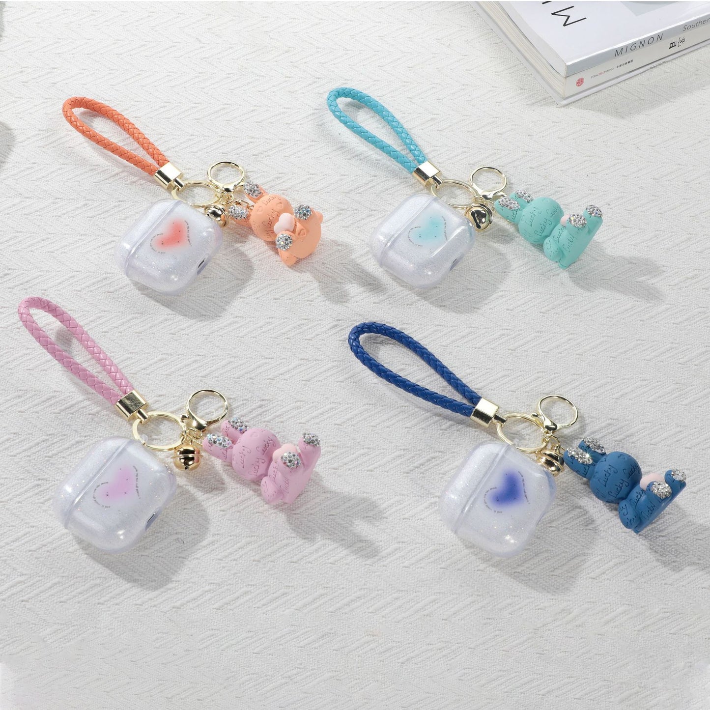 Auriculares Inalámbricos TWS K20 Happiness | Bluetooth Estable, Sonido Envolvente y Estuche con Llavero Decorativo