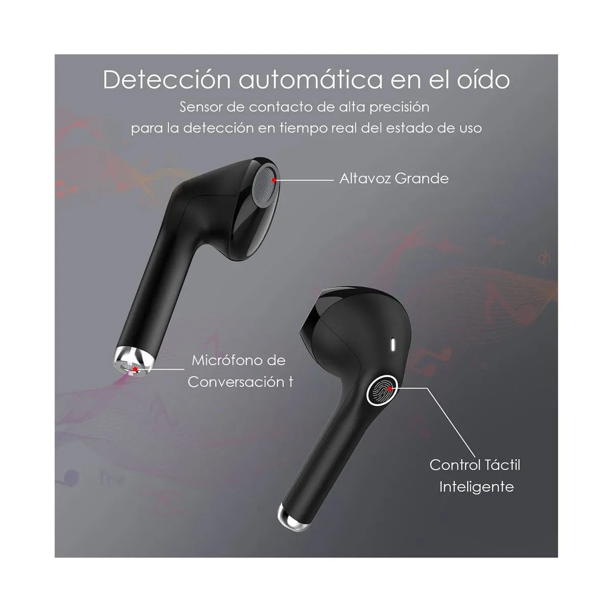 Audífonos Inalámbricos 1hora Auriculares Bluetooth Aut201