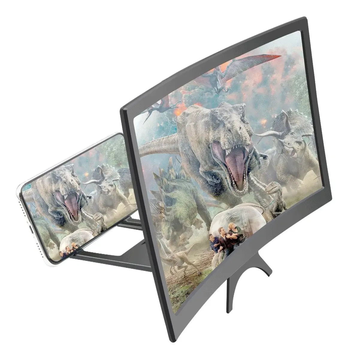 Amplificador de Pantalla Curva de 12" HD para Celular: Tu Cine Portátil Sin Cansancio Visual
