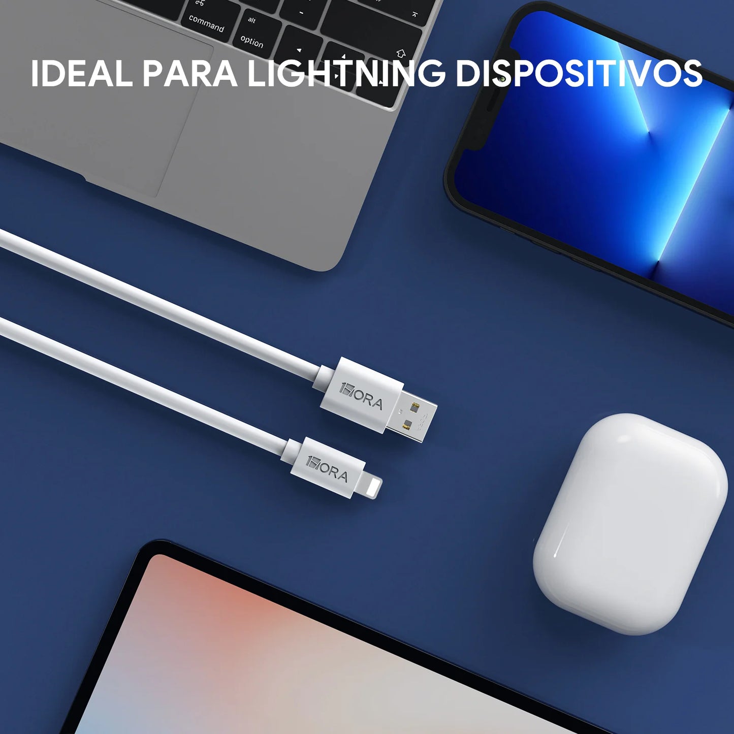 Cable de carga Lightning de 2metros 1Hora Ref: CAB247