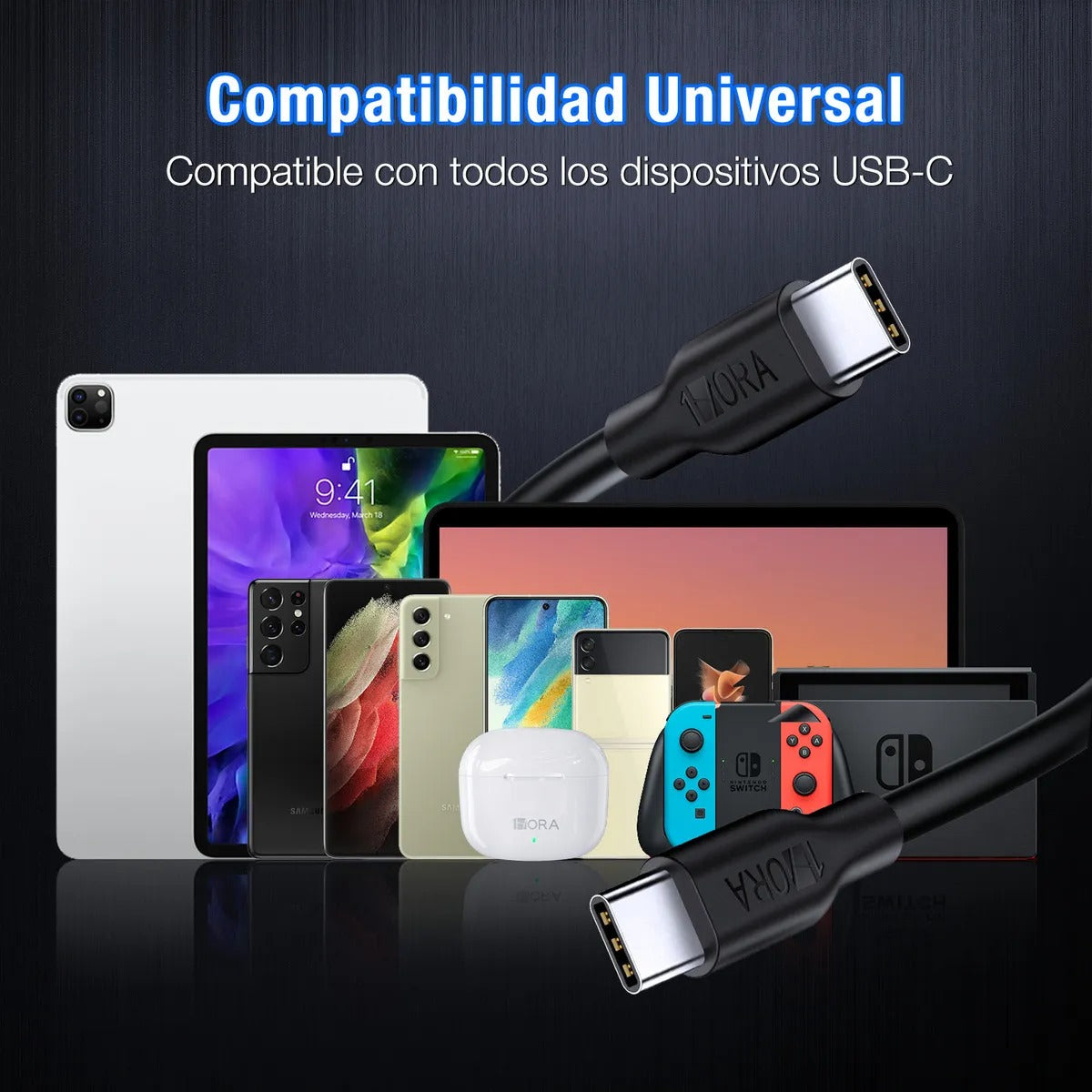 Cable Reforzado Tipo C a Tipo C | CAB252N – 1M | Rápido, Resistente y Seguro