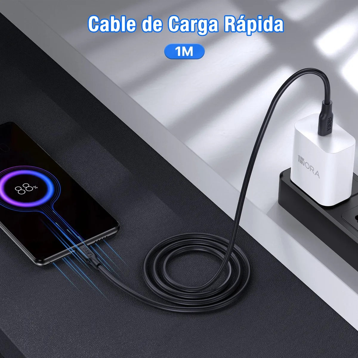 Cable Reforzado Tipo C a Tipo C | CAB252N – 1M | Rápido, Resistente y Seguro