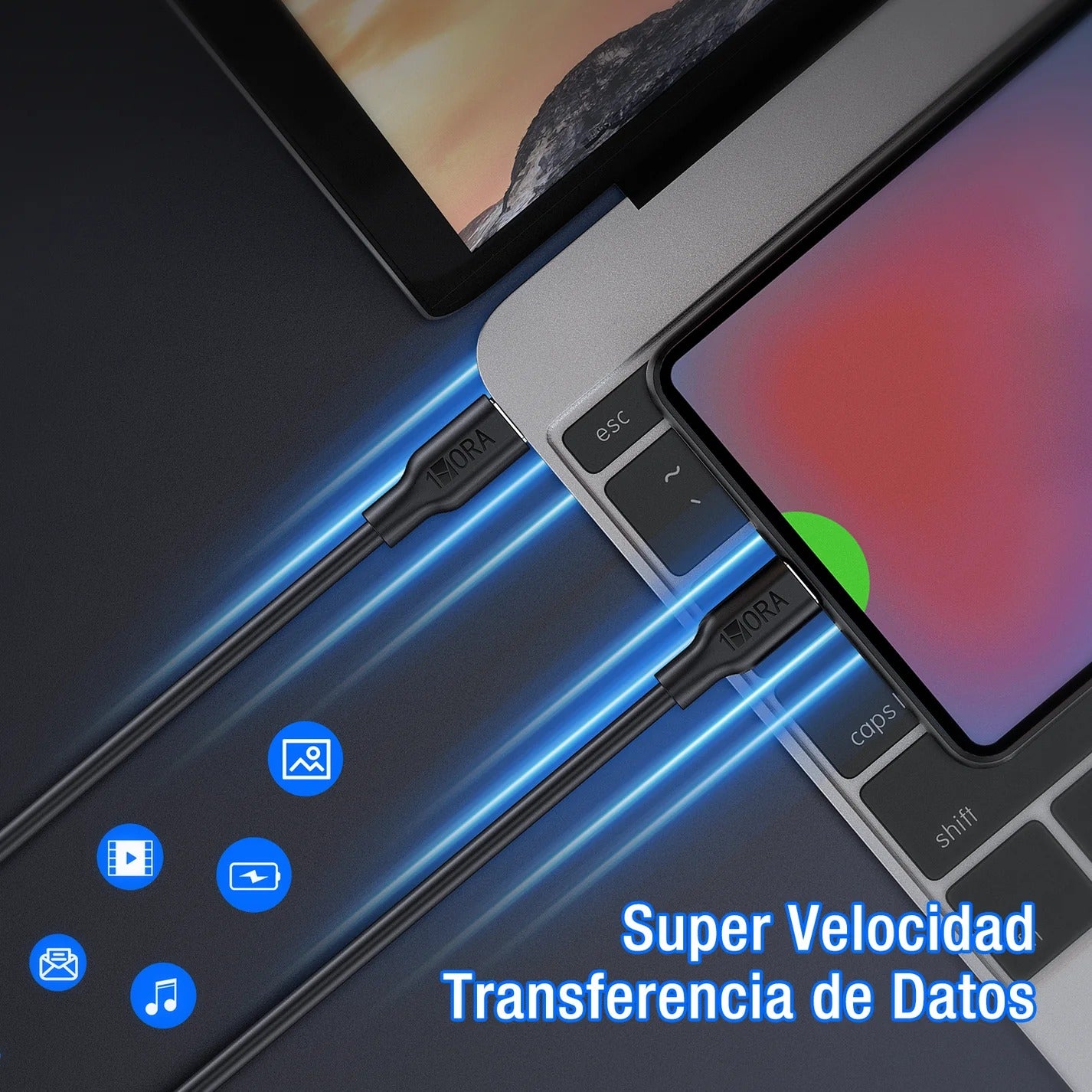 Cable Reforzado Tipo C a Tipo C | CAB252N – 1M | Rápido, Resistente y Seguro