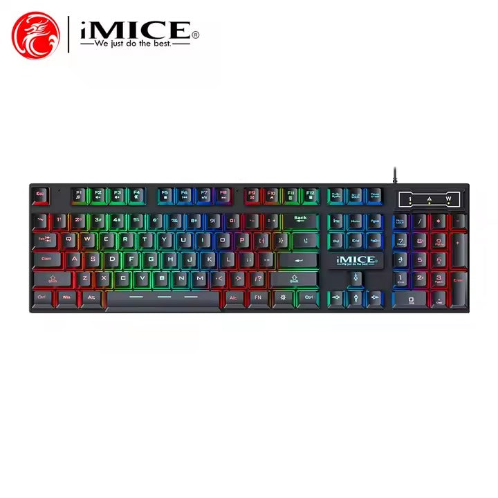 Combo Gamer Teclado AN-300 con Mouse Óptico | Iluminación RGB y Precisión Total