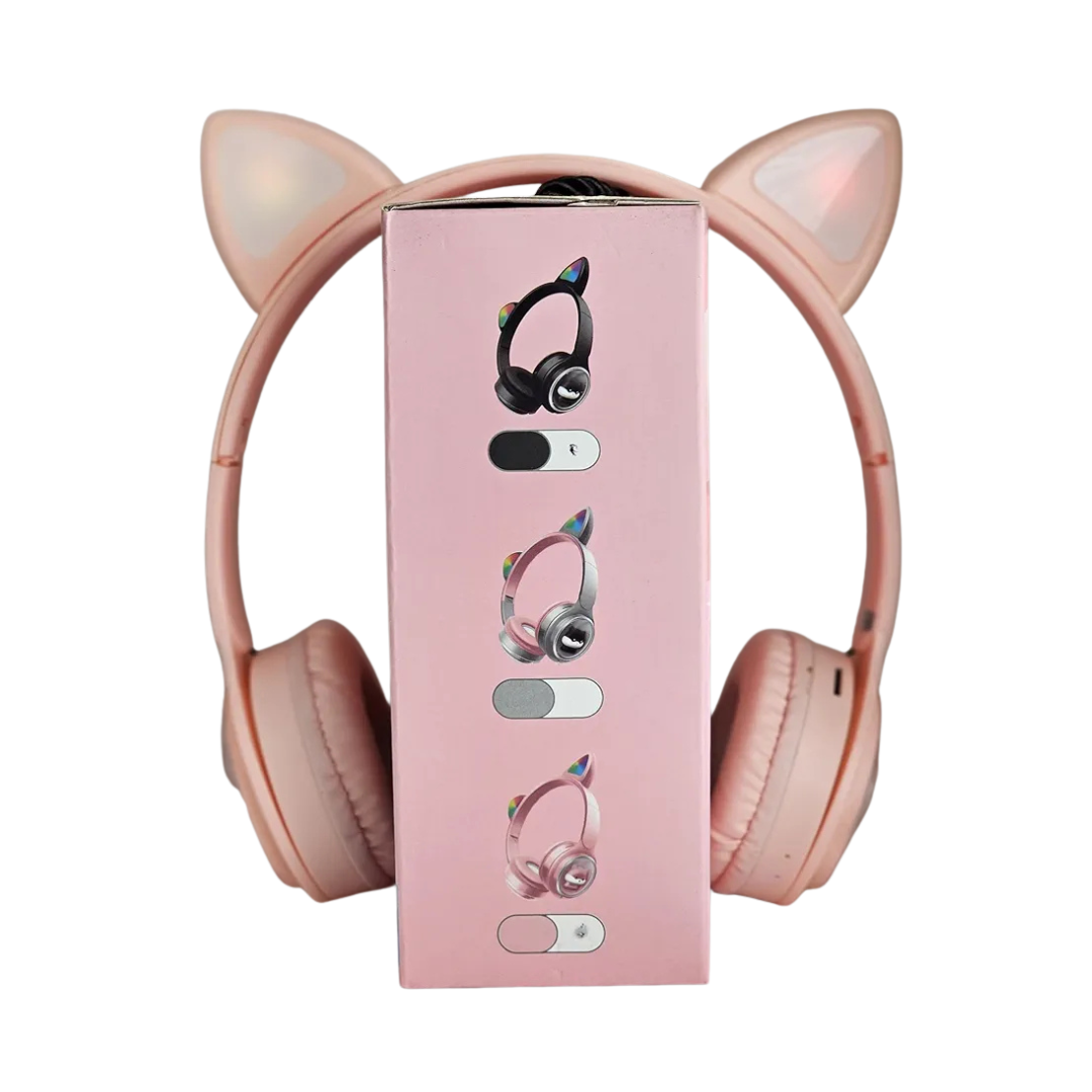 Diadema Inalámbrica M31 con Orejas de Gato y Luces RGB