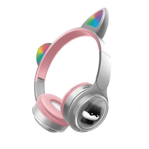 Diadema Inalámbrica M31 con Orejas de Gato y Luces RGB