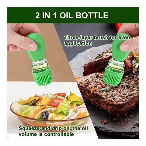 Dispensador De Aceite De Vidrio Con Brocha De Silicona - 180 ml - INOTEK s.a.s