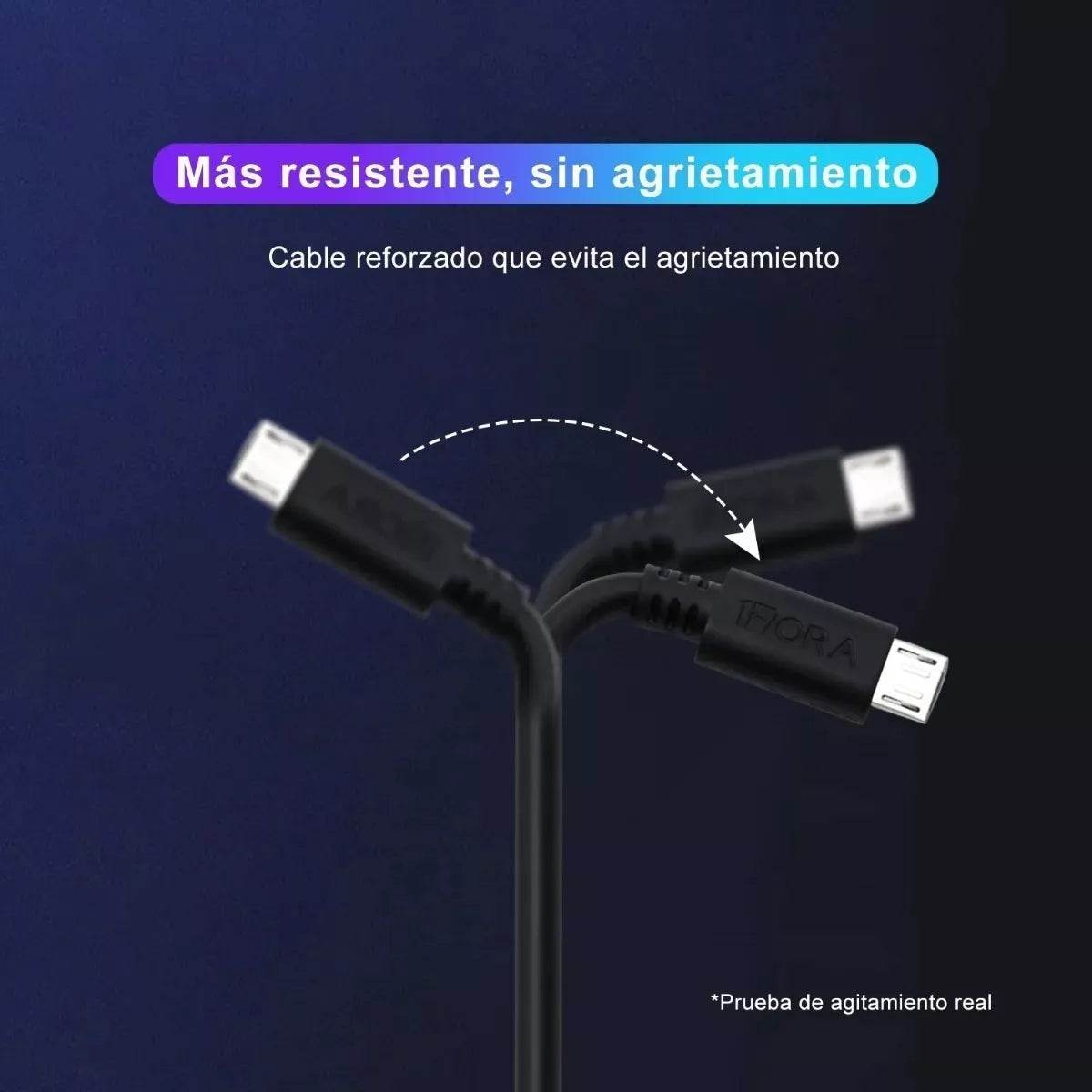 Cable V8 Micro Usb 1hora 2.1a Uso Rudo Cab236 - INOTEK s.a.s