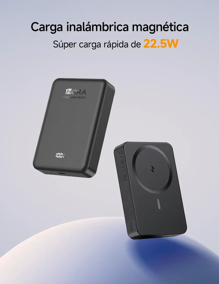 1hora Power Bank 10000 Mah 22.5w Magnetica Portatil Bat102