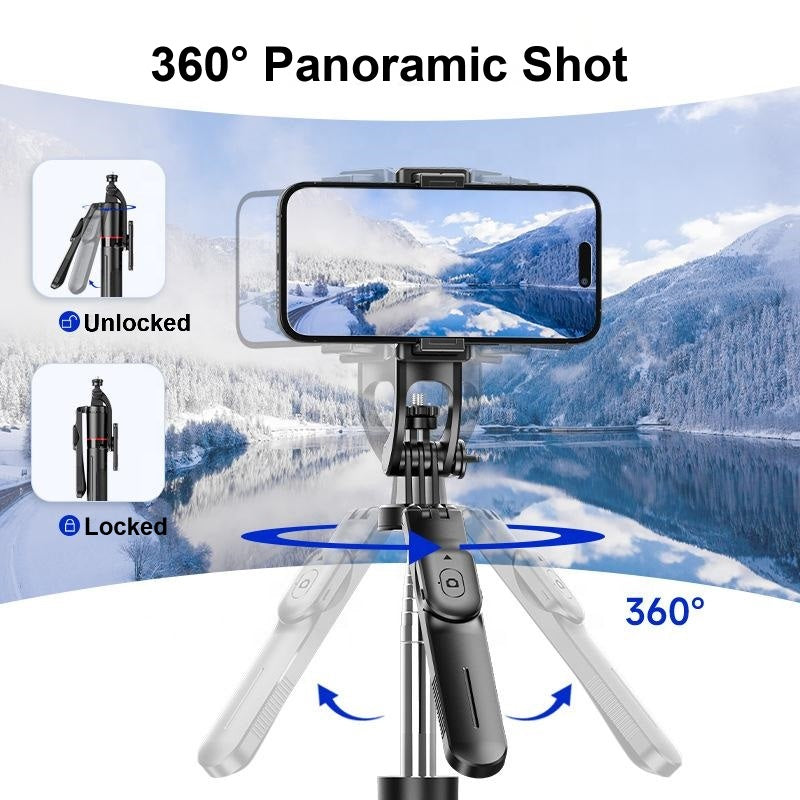 Trípode Inalámbrico F16 para Selfie con Control Bluetooth y Soporte Extensible