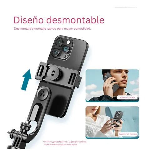 Trípode Inalámbrico F16 para Selfie con Control Bluetooth y Soporte Extensible