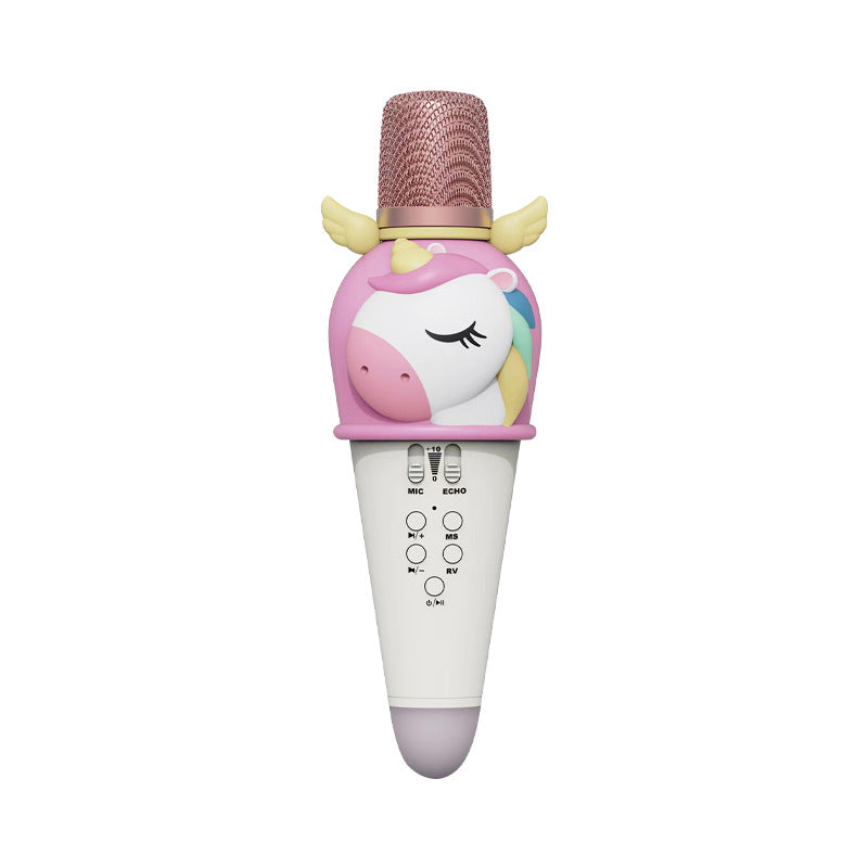 Micrófono Karaoke Infantil Inalámbrico con Parlante Integrado – Diseño de Unicornio