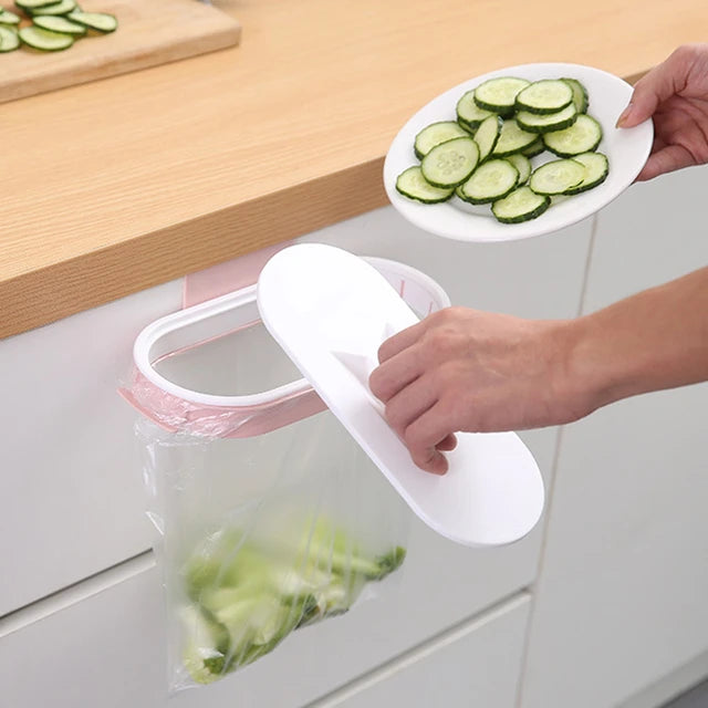 Soporte colgante para basura