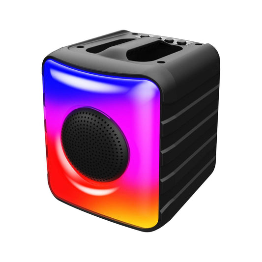 Parlante JBK-1402 Bluetooth 5.0 | 8W, USB/SD, Entrada para Micrófono + Luces Led RGB - (22x26cm) - INOTEK s.a.s