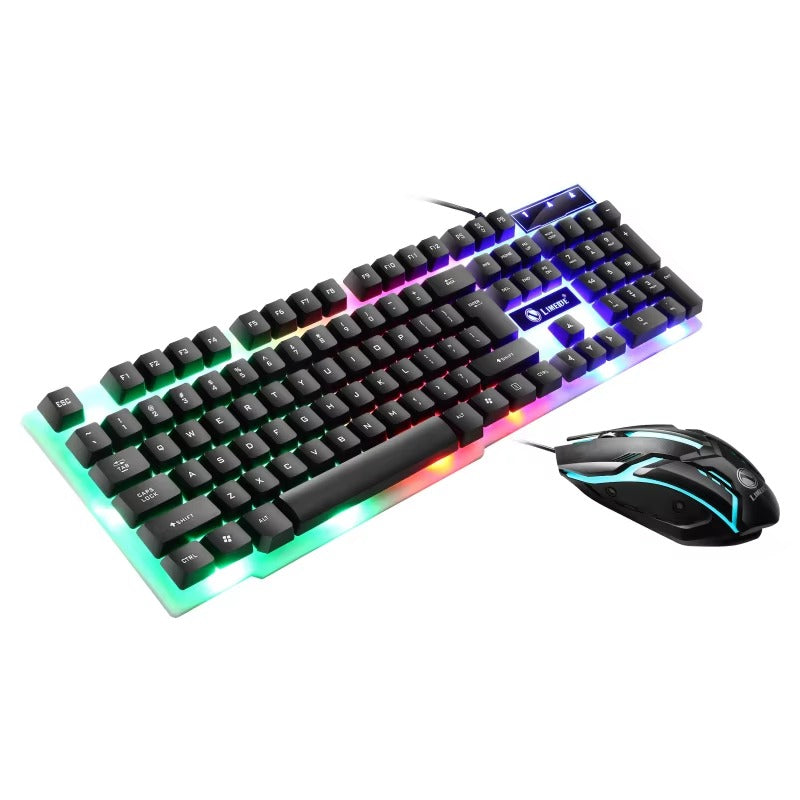 Combo Gamer Teclado KM-5003 con Mouse Óptico | Retroiluminación RGB y Precisión para tu Estación de Trabajo o Juego