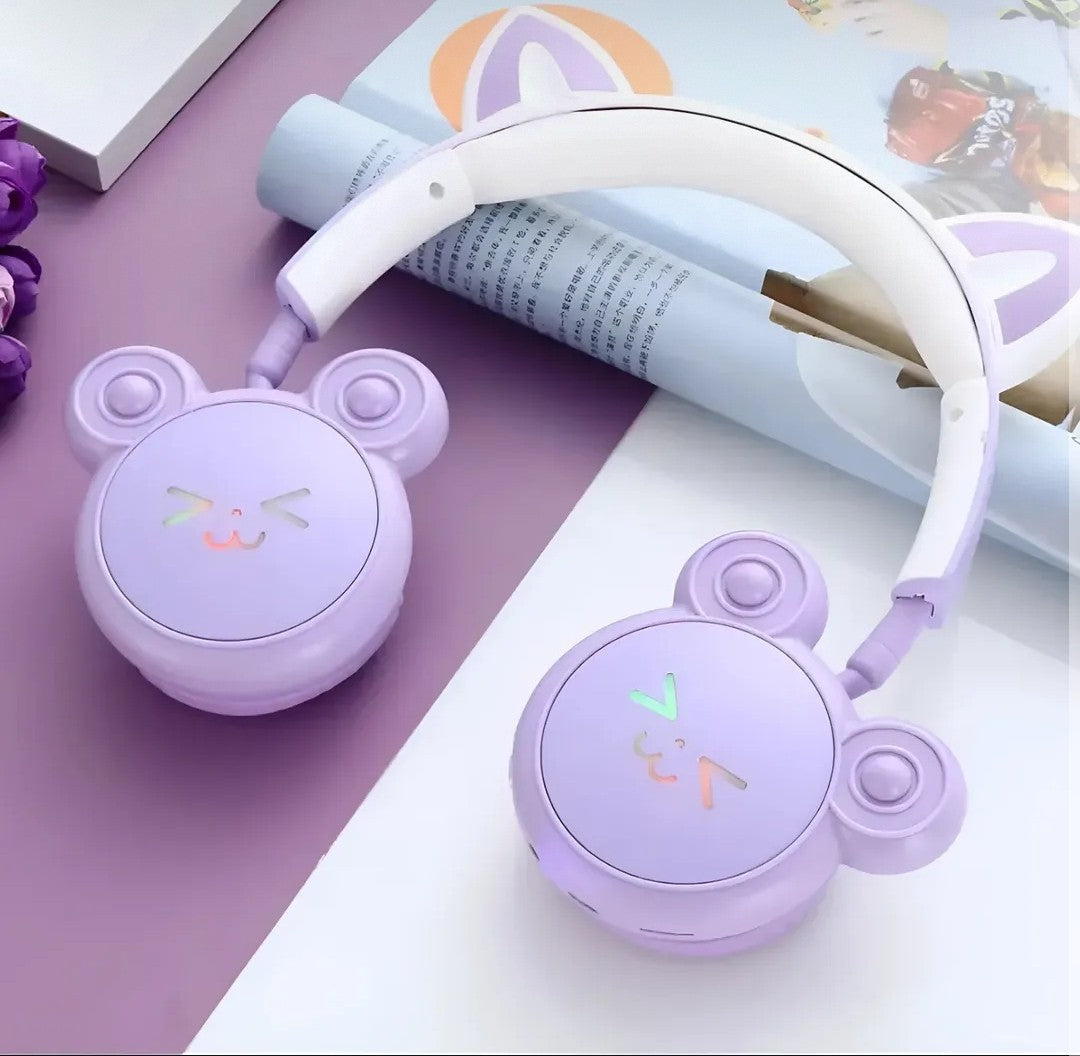 Diadema Inalámbrica Infantiles KT-M24 – Diseño Osito con Luces LED