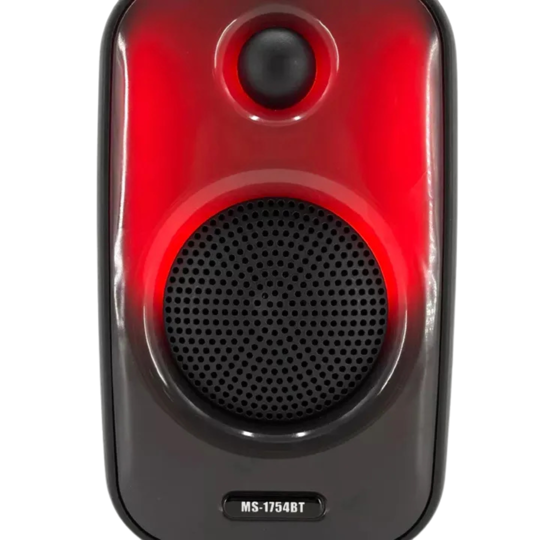 Parlante Portátil MS-1754BT | 4” Altavoz, 8W, Bluetooth 5.0, TF/USB/FM y Luces LED