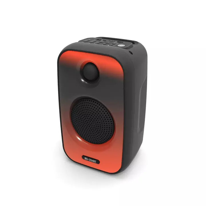 Parlante Portátil MS-1754BT | 4” Altavoz, 8W, Bluetooth 5.0, TF/USB/FM y Luces LED