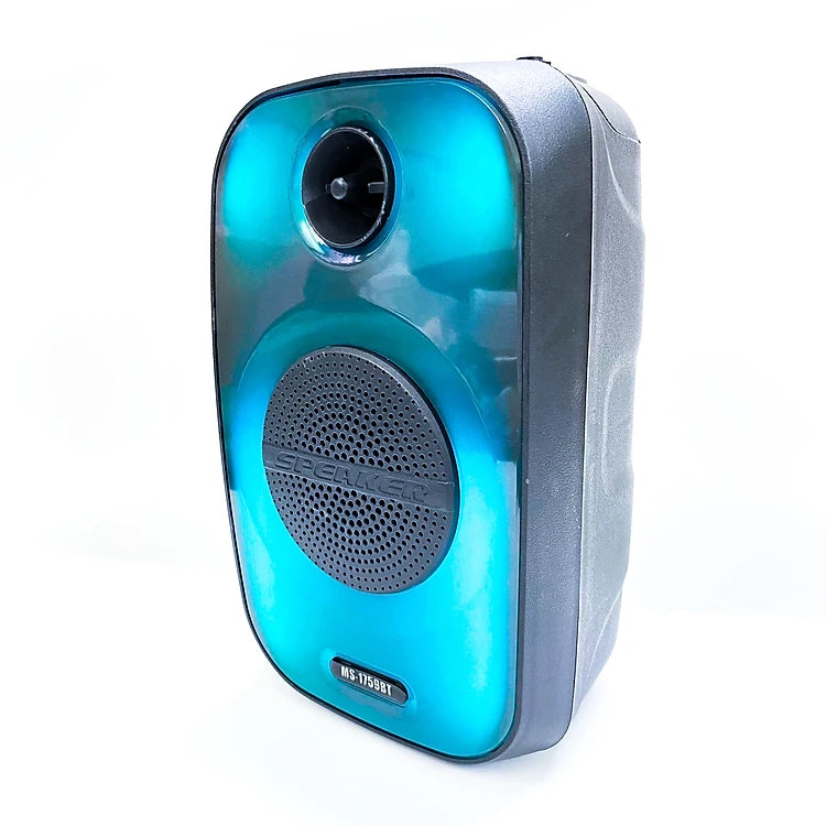 Parlante Portátil MS-1759BT | 20W, Ecualizador, Entrada MIC y Luces LED