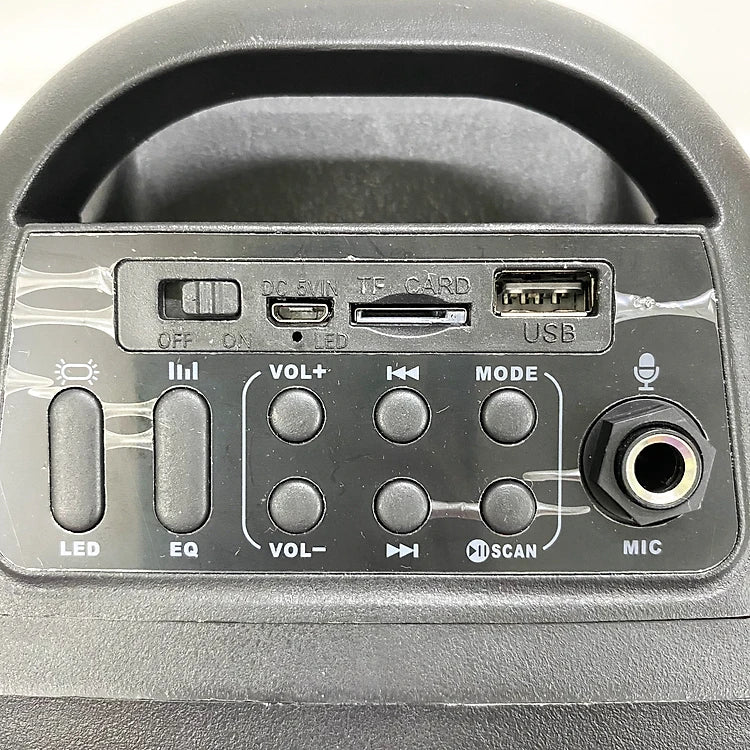 Parlante Portátil MS-1759BT | 20W, Ecualizador, Entrada MIC y Luces LED