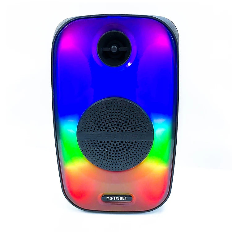 Parlante Portátil MS-1759BT | 20W, Ecualizador, Entrada MIC y Luces LED