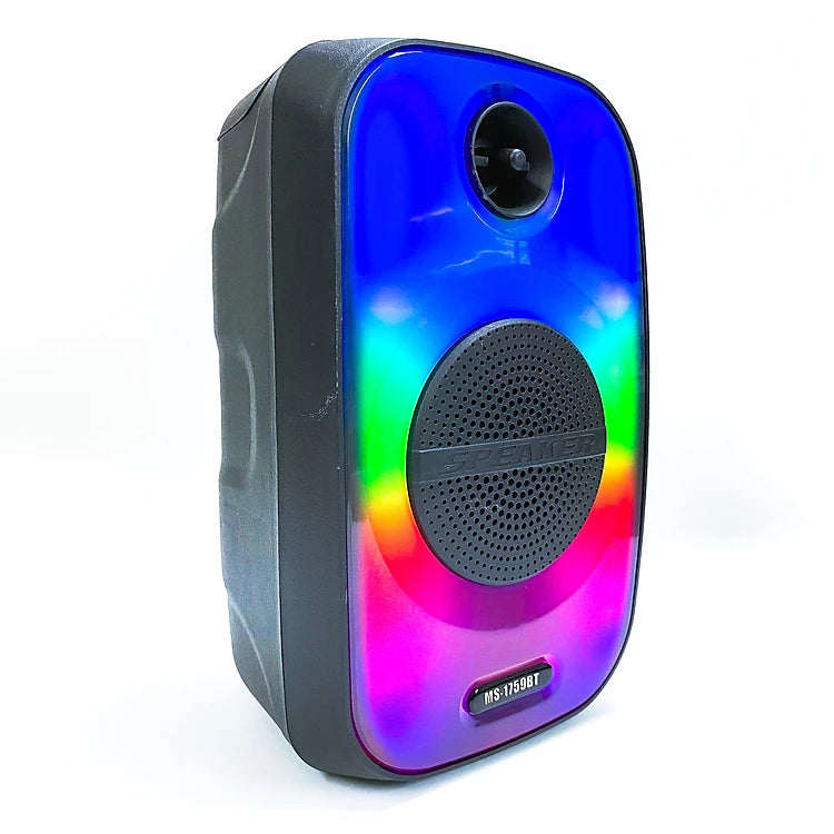 Parlante Portátil MS-1759BT | 20W, Ecualizador, Entrada MIC y Luces LED