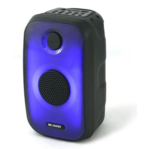 Parlante Portátil Bluetooth MS-2601BT – 8W, Luces LED y Multiconexión
