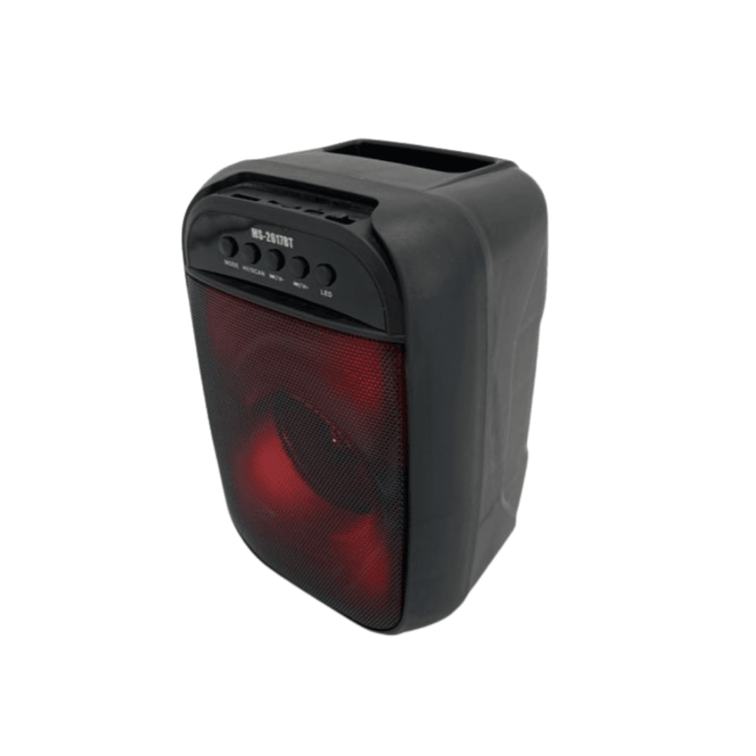 Parlante Portátil Bluetooth MS-2617BT – Sonido Potente, Efectos Flame Light | USB,TF Card y Radio FM - INOTEK s.a.s