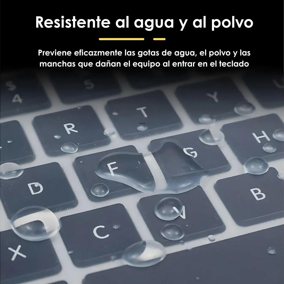 Protector de Teclado para Portátil 14”–15” | Silicona Transparente, Flexible y Resistente