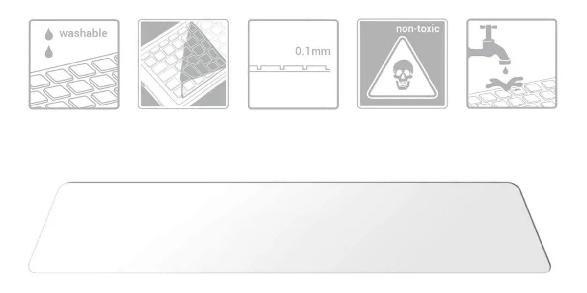 Protector de Teclado para Portátil 14”–15” | Silicona Transparente, Flexible y Resistente
