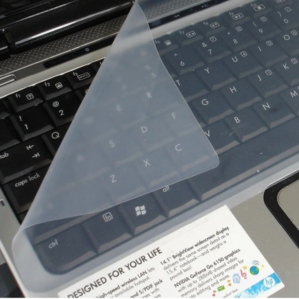Protector de Teclado para Portátil 14”–15” | Silicona Transparente, Flexible y Resistente
