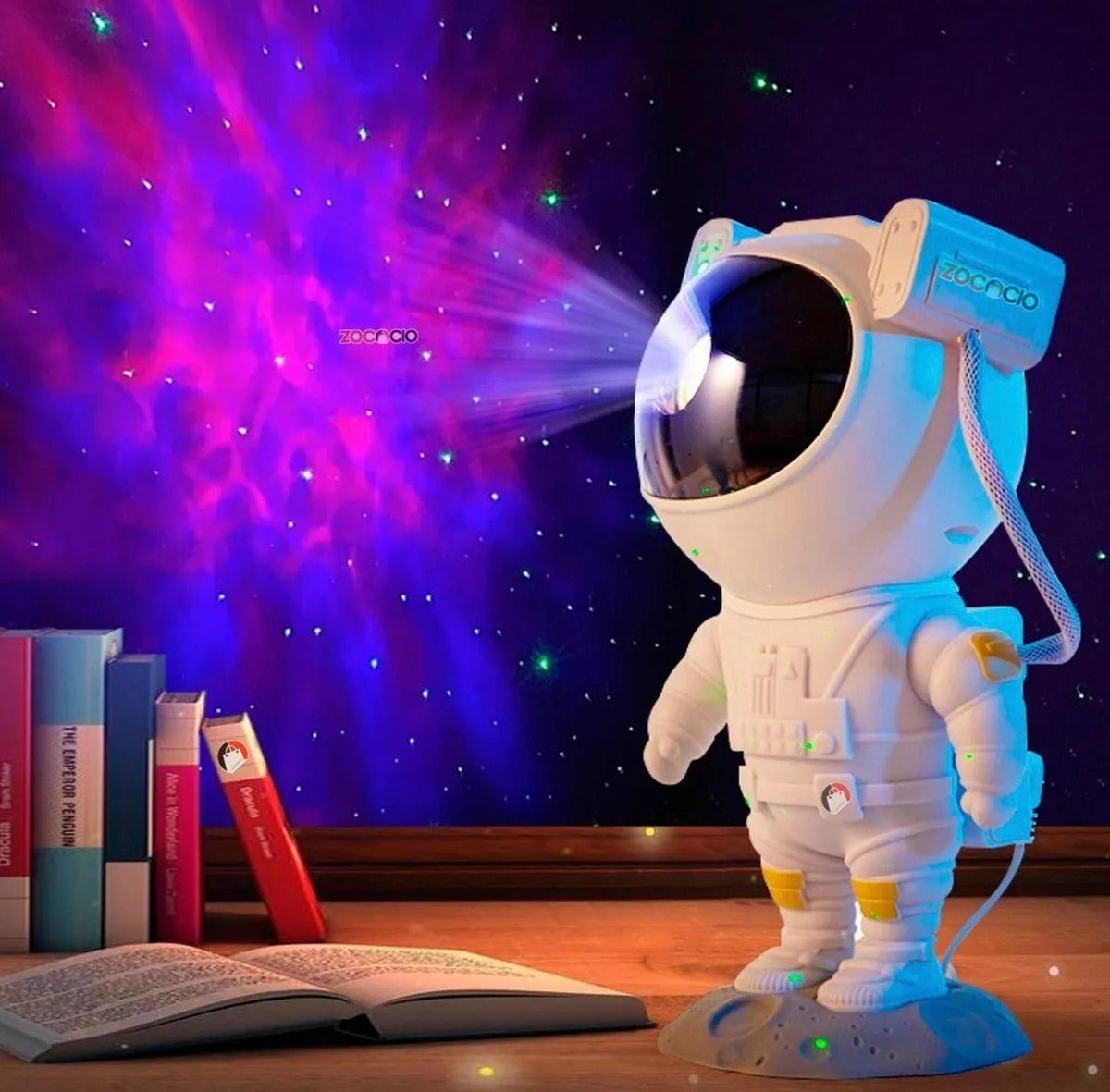 Proyector de Galaxia y Estrellas de Astronauta con luz nocturna y control